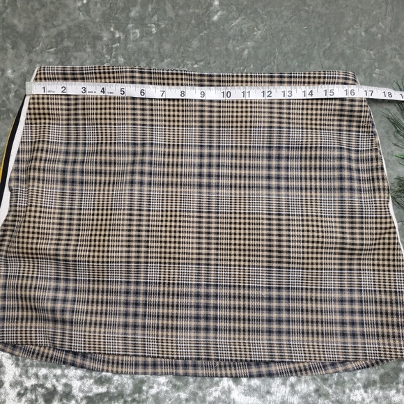 Urban Outfitters Plaid Racing Side Stripe Mini Skirt - Picture 5 of 8